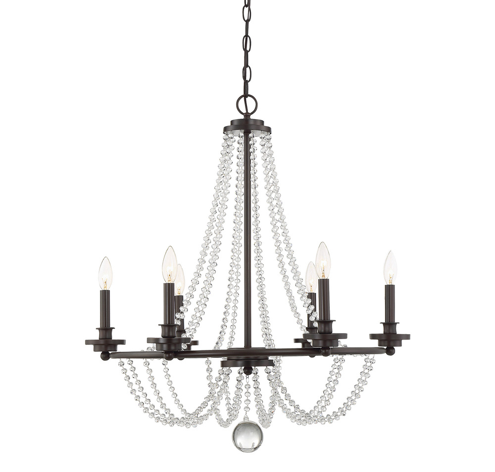 Byanca 6-Light Chandelier in Mohican Bronze