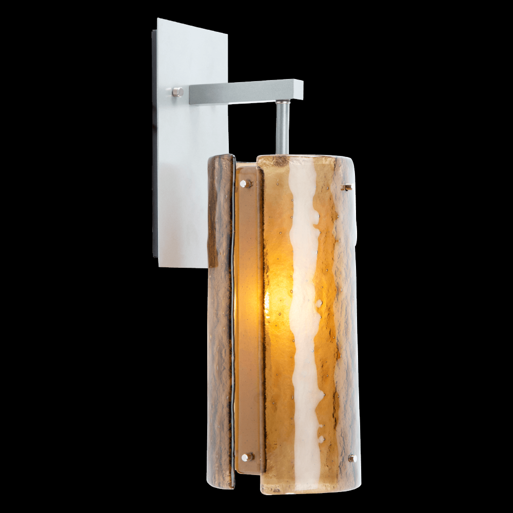 Textured Glass Sconce - 18-Inch