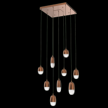 Hammerton CHB0079-09-BB-PC-C01-L3 - Pebble Square 9pc Multi-Pendant