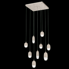 Hammerton CHB0079-09-BS-PC-C01-L3 - Pebble Square 9pc Multi-Pendant