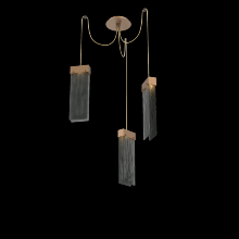 Hammerton SCB0042-03-NB-SG-C01-L1 - Parallel Glass Round 3pc Swag Multi-Pendant