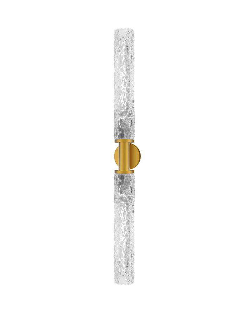 Wall Sconce Firenze Dual Clear Crystal Brushed Brass LED 8W T10 2700K 700lm