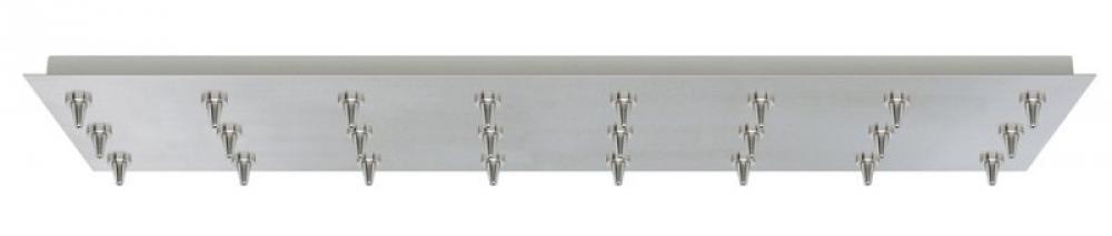 Canopy Low Voltage Rectangular 13x46" 24 Port Polished Nickel for LED Fixtures