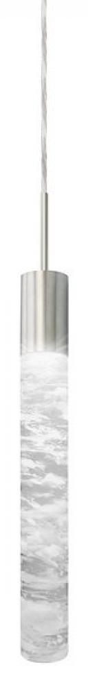 Pendant Cumulus Satin Nickel LED 6W MR16 420lm Clear SVT Cord With Monopoint Can