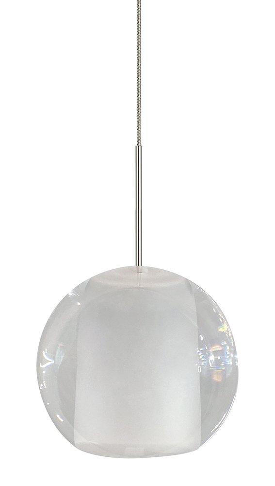 Pendant Gracie 6" Frosted Glass Polished Nickel LED G4 JC 3W EZ Jack