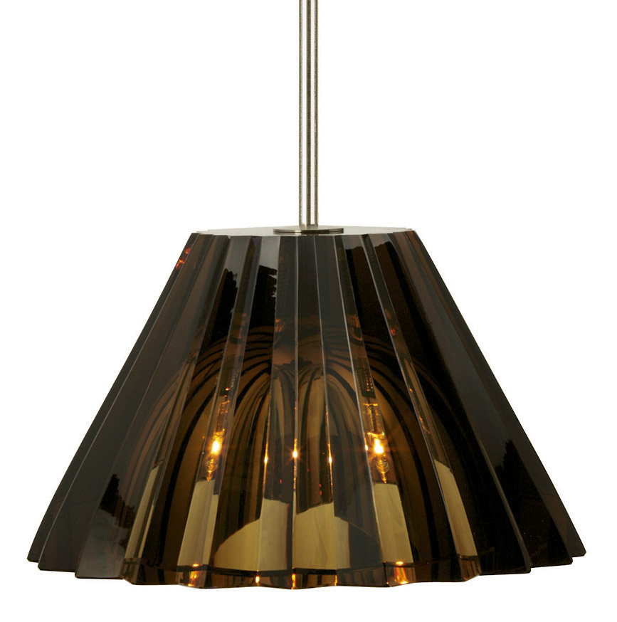 Pendant Ridge Crystal Cognac Polished Nickel MR11 Hal 35W 150lm Monopoint