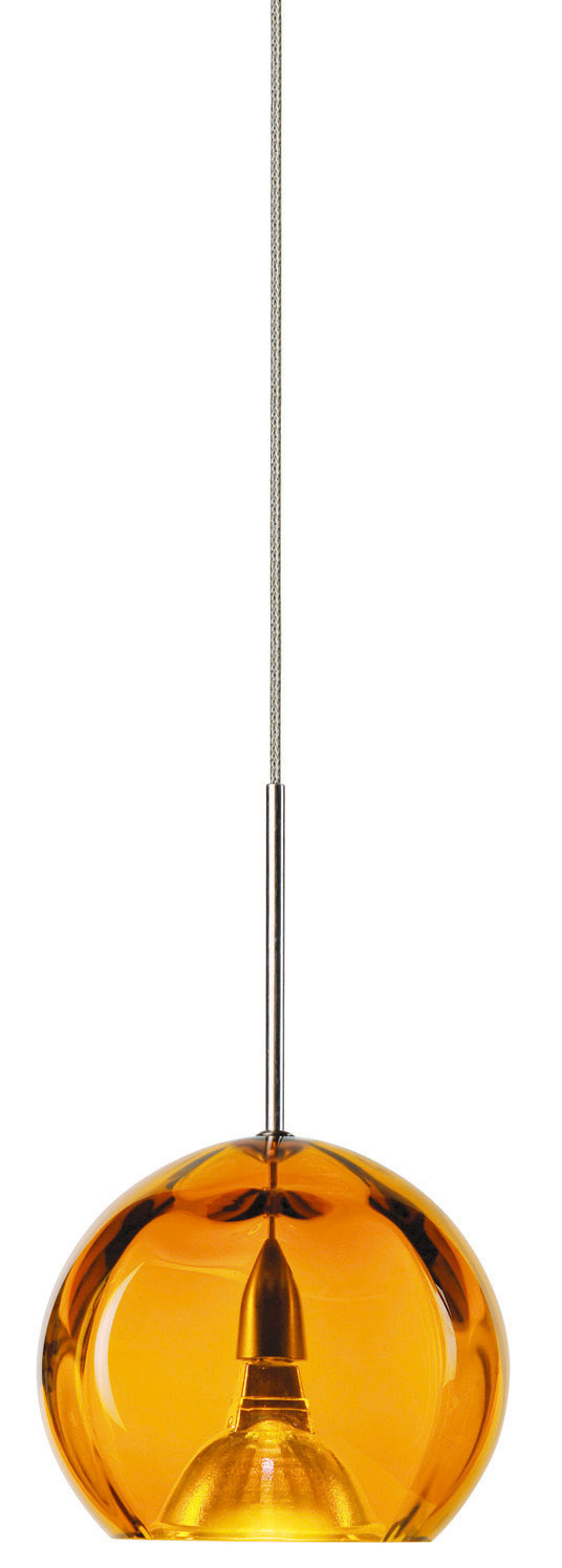 Pendant Optics Amber Satin Nickel MR16 Hal 35W 1600lm Monopoint