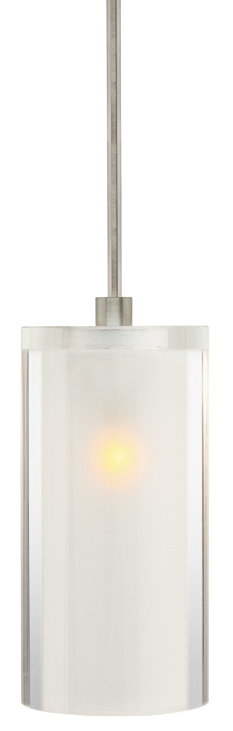 Pendant Crystal Cylinder Clear Polished Nickel LED G4 JC 2W 110lm Monopoint