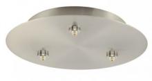 Stone Lighting CPEJRN3PNLED - Canopy Low Voltage 3 Light EZ Jack 12" Round Polished Nickel for LED