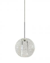 Stone Lighting PD096CRSDSNL2J - Pendant Gracie 4.5" Clear Seedy Glass Satin Nickel LED G4 JC 3W EZ Jack