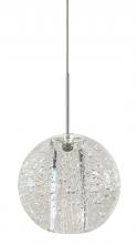 Stone Lighting PD097CRSDPNL2M - Pendant Gracie 6" Clear Seedy Glass Polished Nickel LED G4 JC 3W Monopoint Canopy