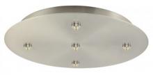 Stone Lighting CPEJRN5SNLED - Canopy Low Voltage 5 Light EZ Jack 18" Round Satin Nickel for LED