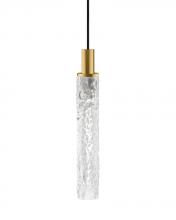 Stone Lighting PD326CRBBRTL8CM - Pendant Firenze Clear Brushed Brass E26 LED 8W T10 300mm 700lm 2700K Monopoint