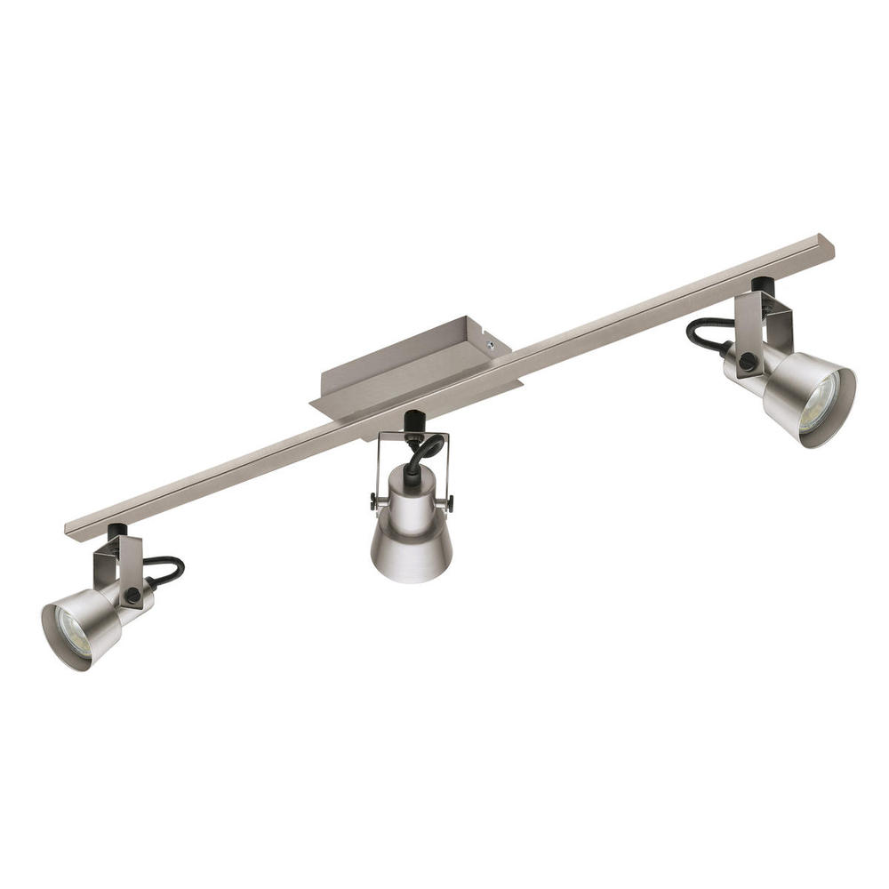 3 LT Fixed Track Light w/ Matte Nickel Finish & Matte Nickel Adjustable Lamp Heads