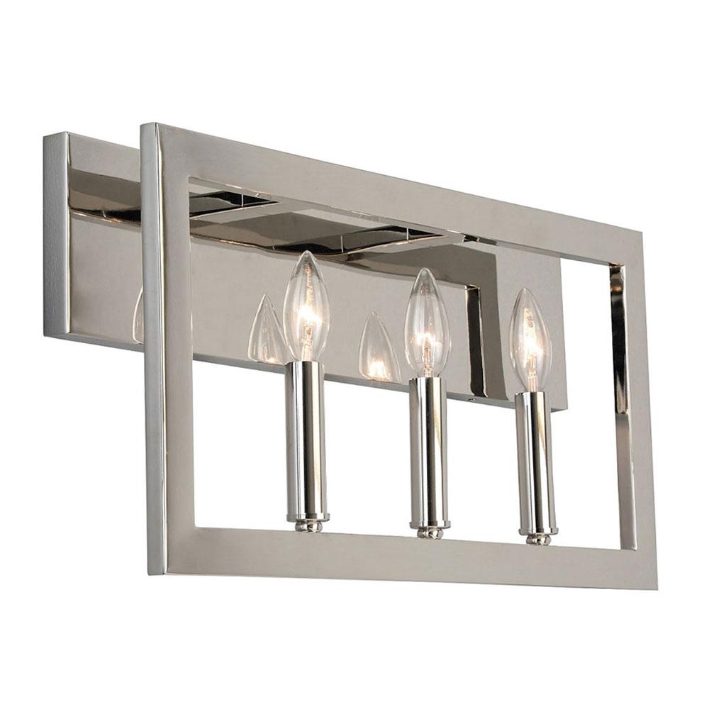 3 LT Bath/Vanity Light w/ Satin Nickel Finish & Candelabra Based Socket Holders