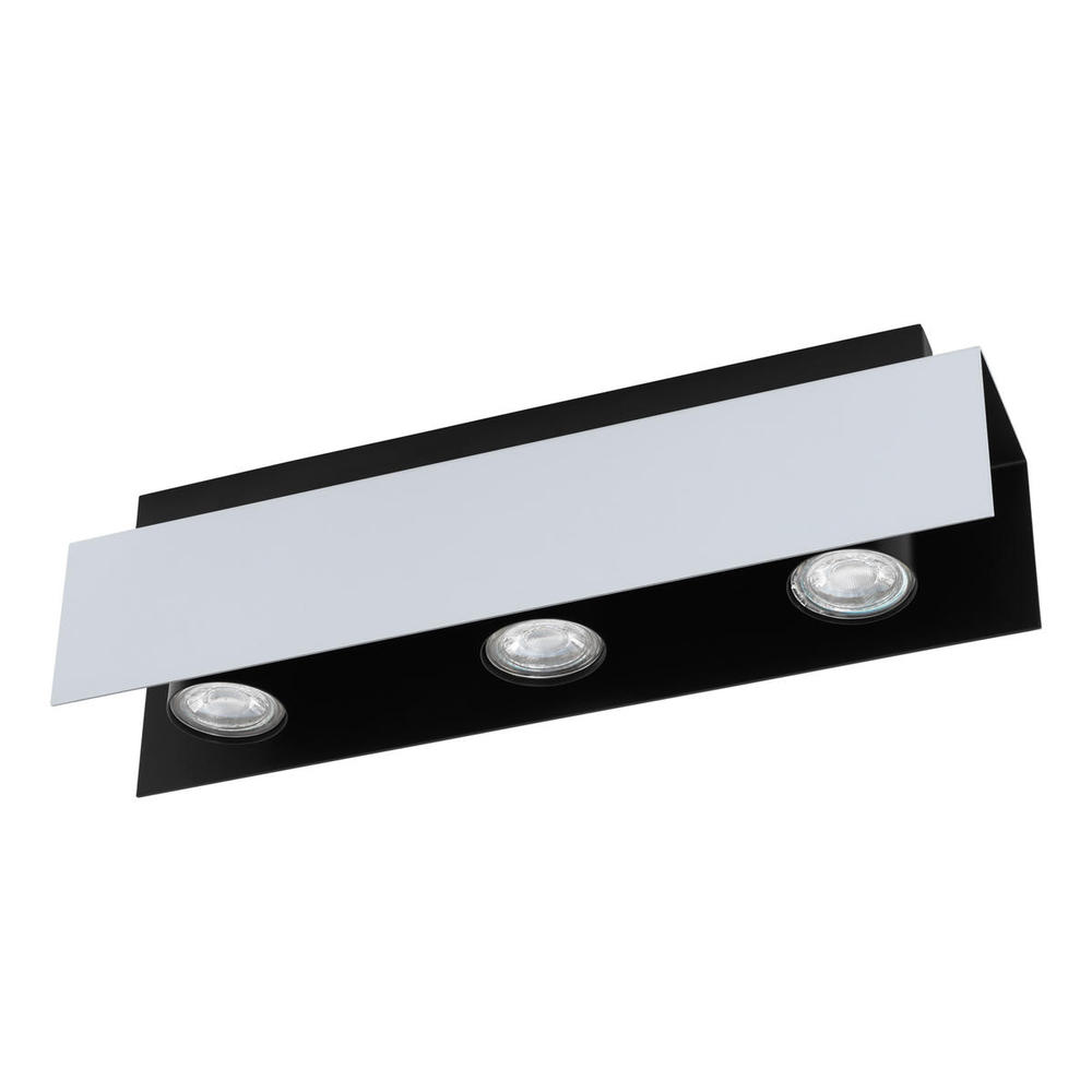 3 LT Fixed Track Light w/ Aluminum & Black Finish & Adjustable Lamp Heads