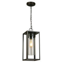 Eglo 202898A - 1 LT Outdoor Pendant w/ Oil Rubbed Bronze Finish & Clear Glass Shade
