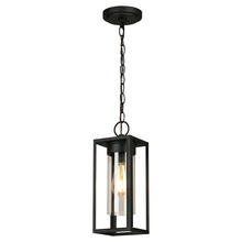 Eglo 203664A - 1 LT Outdoor Pendant w/ Matte Black Finish & Clear Glass Shade