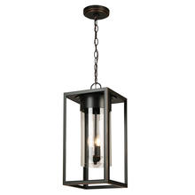 Eglo 203668A - 3 LT Outdoor Pendant w/ Oil Rubbed Bronze Finish & Clear Glass Shade