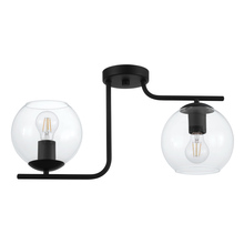 Eglo 204338A - 2 LT Ceiling Light w/ a Black Finish & Clear Glass Shades