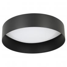Eglo 205628A - 1 LT Integrated LED Ceiling Light w/ Black Finish & White Acrylic Shade