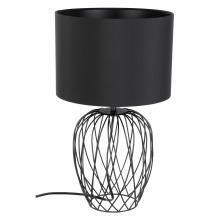 Eglo 43653A - 1 LT Table Lamp w/ Black Wire Frame Base & Black Fabric Shade