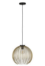 Eglo 901003A - 1 LT Pendant w/ Black Finish & Gold Metal Shade