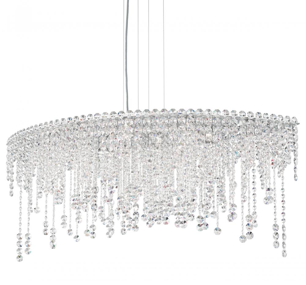 Chantant 8 Light 120V Pendant in Polished Stainless Steel with Radiance Crystal