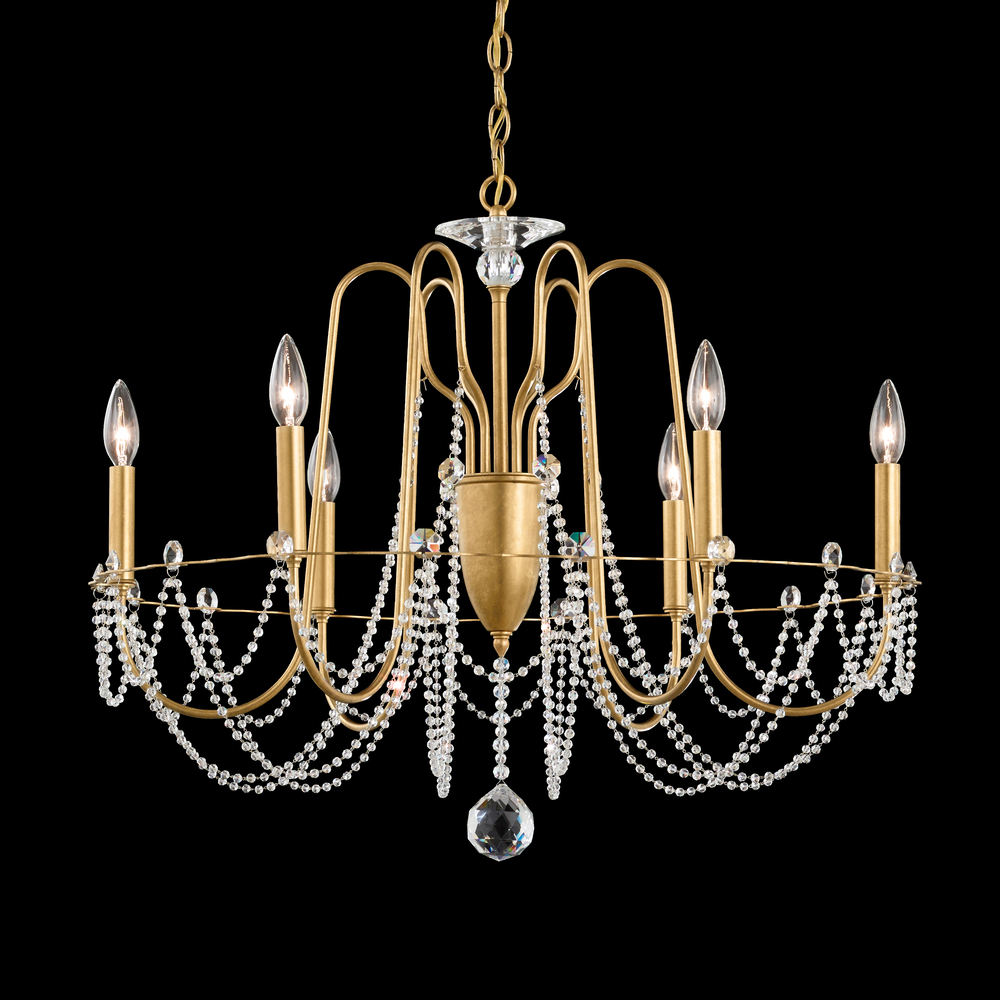 Esmery 6 Light 120V Chandelier in French Gold with Optic Crystal