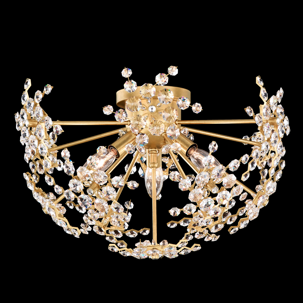 Esteracae 18IN 120V Flush Mount in Black with Radiance Crystal
