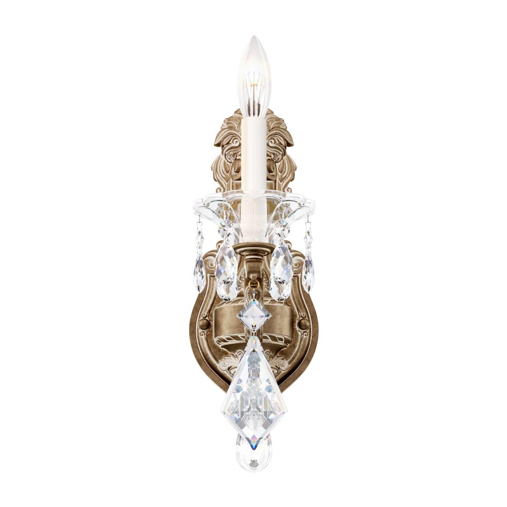 La Scala 1 Light 120V Wall Sconce in Parchment Gold with Radiance Crystal