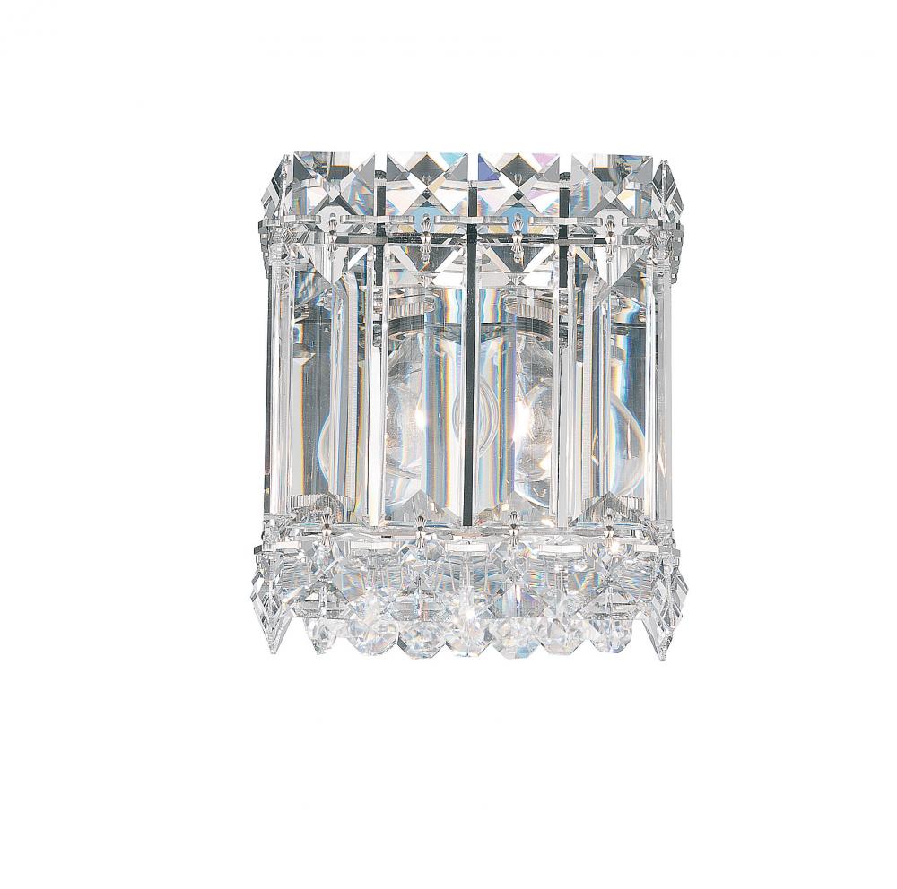 Quantum 1 Light 120V Wall Sconce in Polished Stainless Steel with Radiance Crystal