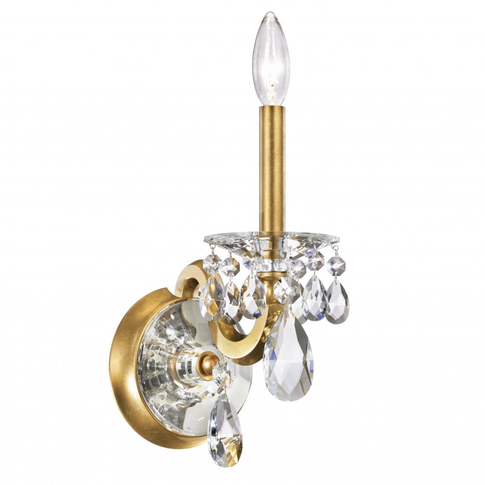 San Marco 1 Light 120V Wall Sconce in Heirloom Bronze with Radiance Crystal