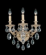 Schonbek 1870 5643-83R - Milano 3 Light 120V Wall Sconce in Florentine Bronze with Radiance Crystal