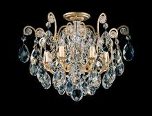 Schonbek 1870 3784-48S - Renaissance 6 Light 120V Semi-Flush Mount in Antique Silver with Crystals from Swarovski®