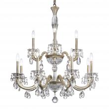 Schonbek 1870 S8612N-76R - San Marco 12 Light 120V Chandelier in Heirloom Bronze with Radiance Crystal