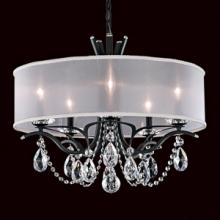 Schonbek 1870 VA8305N-48S1 - Vesca 5 Light 110V Chandelier in Antique Silver with Clear Crystals From Swarovski® and Shade Har
