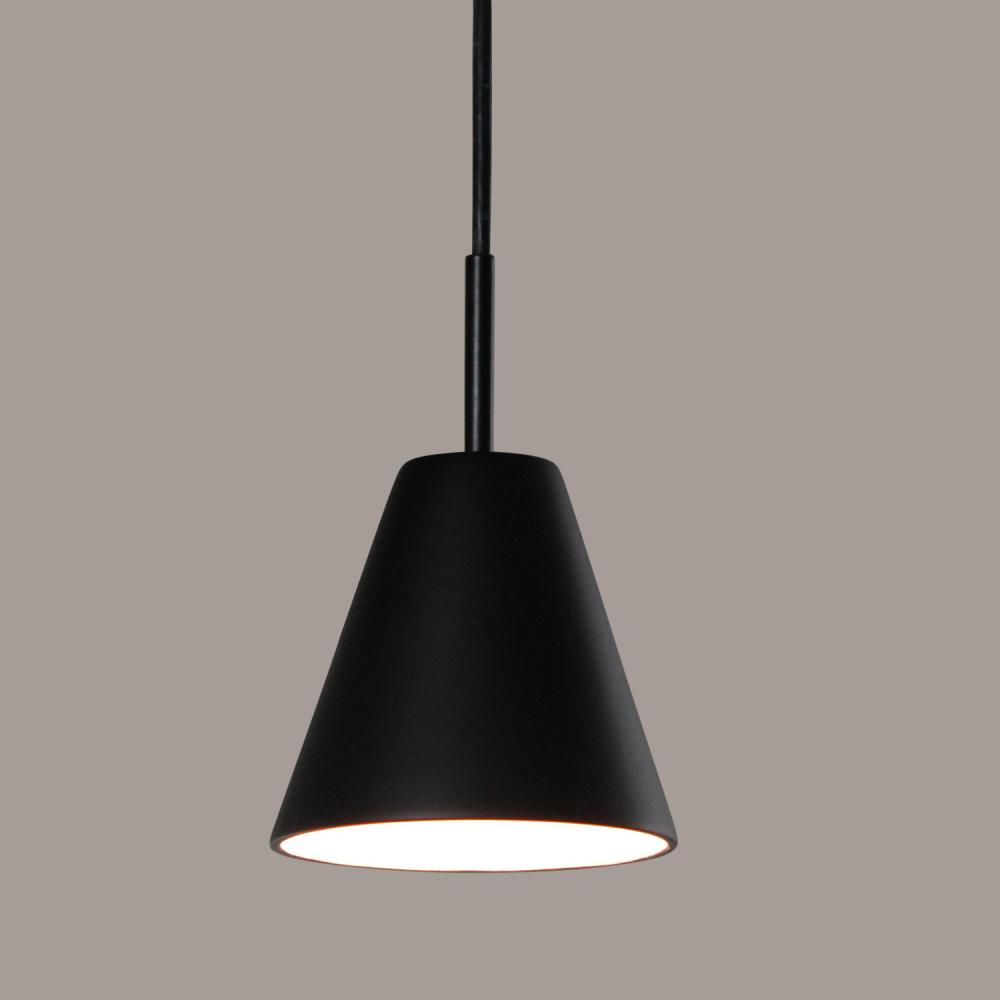 Strands Mini Pendant: Slate Black (Black Cord & Canopy)