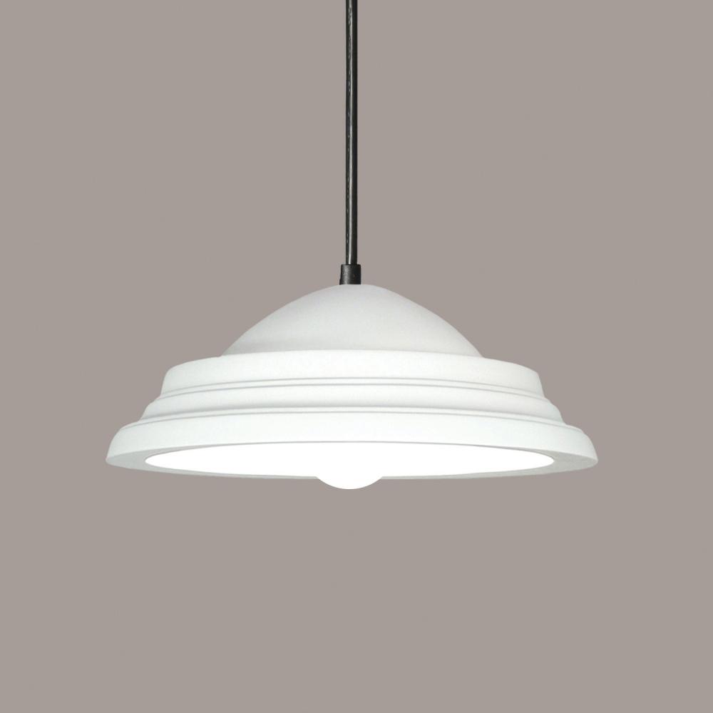 Minorca Pendant: Pistachio (Black Cord & Canopy)