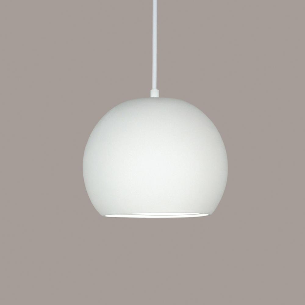 Bonaire Pendant: Jade (E26 Base Dimmable LED (Bulb included)) (White Cord & Canopy)