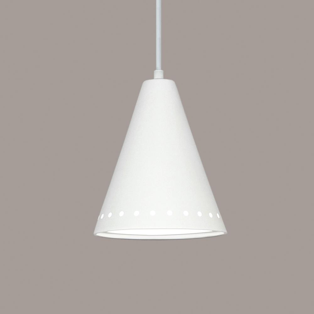 Greenlandia Pendant: Matador Red (White Cord & Canopy)