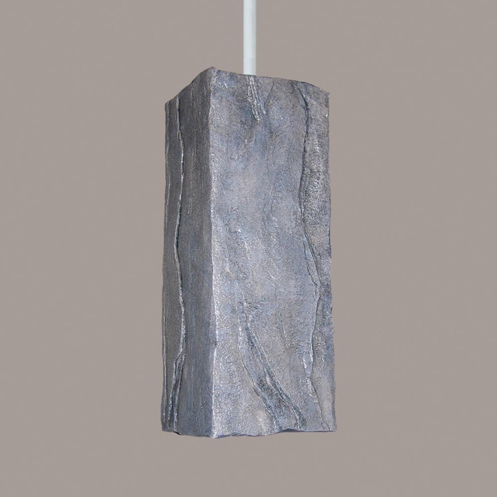 Stone Pendant Grey (White Cord & Canopy)