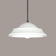 A-19 P101-PS-BCC-1LEDE26 - Minorca Pendant: Pistachio (Black Cord & Canopy)