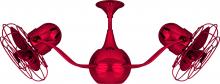 Matthews Fan Company VB-RED-MTL - Vent-Bettina 360° dual headed rotational ceiling fan in Rubi (Red) finish with metal blades.