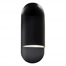 Justice Design Group CER-5620-BLK-LED1-1000 - Small ADA Capsule LED Wall Sconce