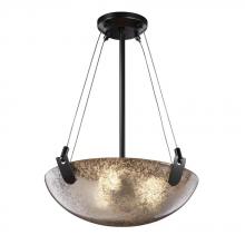 Justice Design Group FSN-9621-35-MROR-NCKL - 18" Pendant Bowl w/ U-Clips