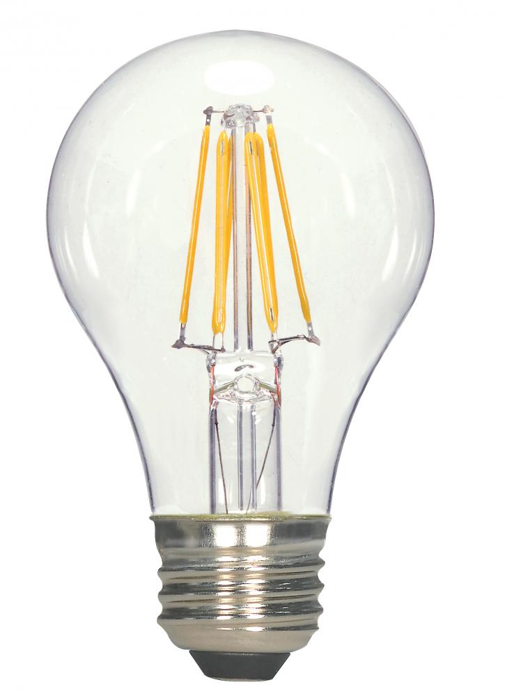 6.5 Watt A19 LED; Clear; Medium base; 3000K; 800 Lumens; 120 Volt