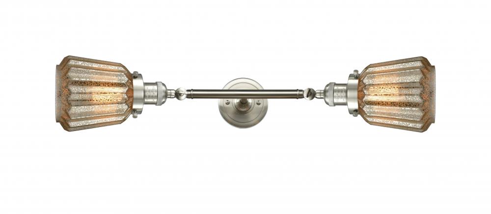 Chatham - 2 Light - 7 inch - Brushed Satin Nickel - Adjustable Bath Vanity Light