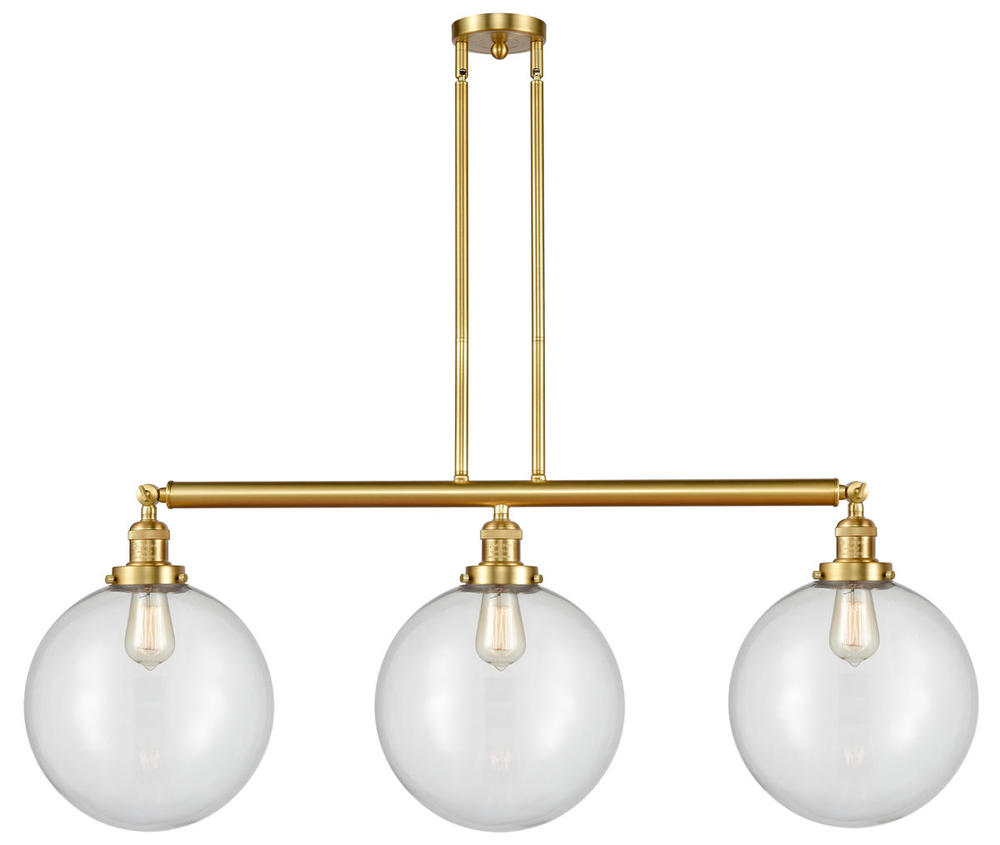 Beacon - 3 Light - 44 inch - Satin Gold - Stem Hung - Adjustable Island Light