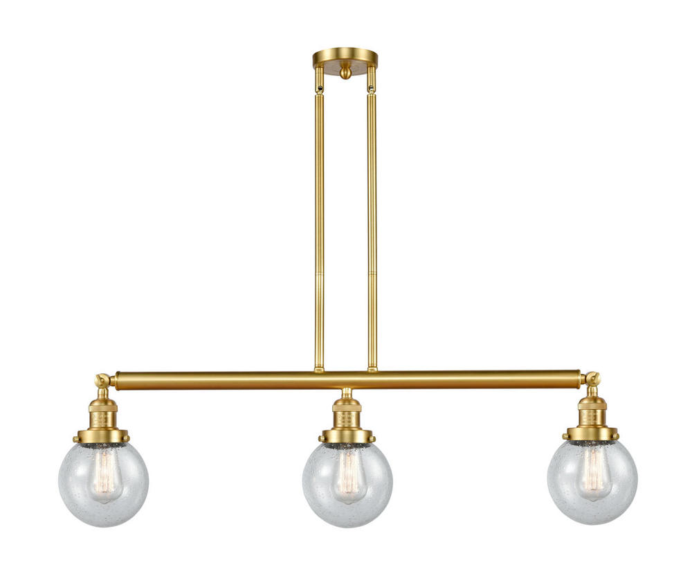 Beacon - 3 Light - 39 inch - Satin Gold - Stem Hung - Adjustable Island Light